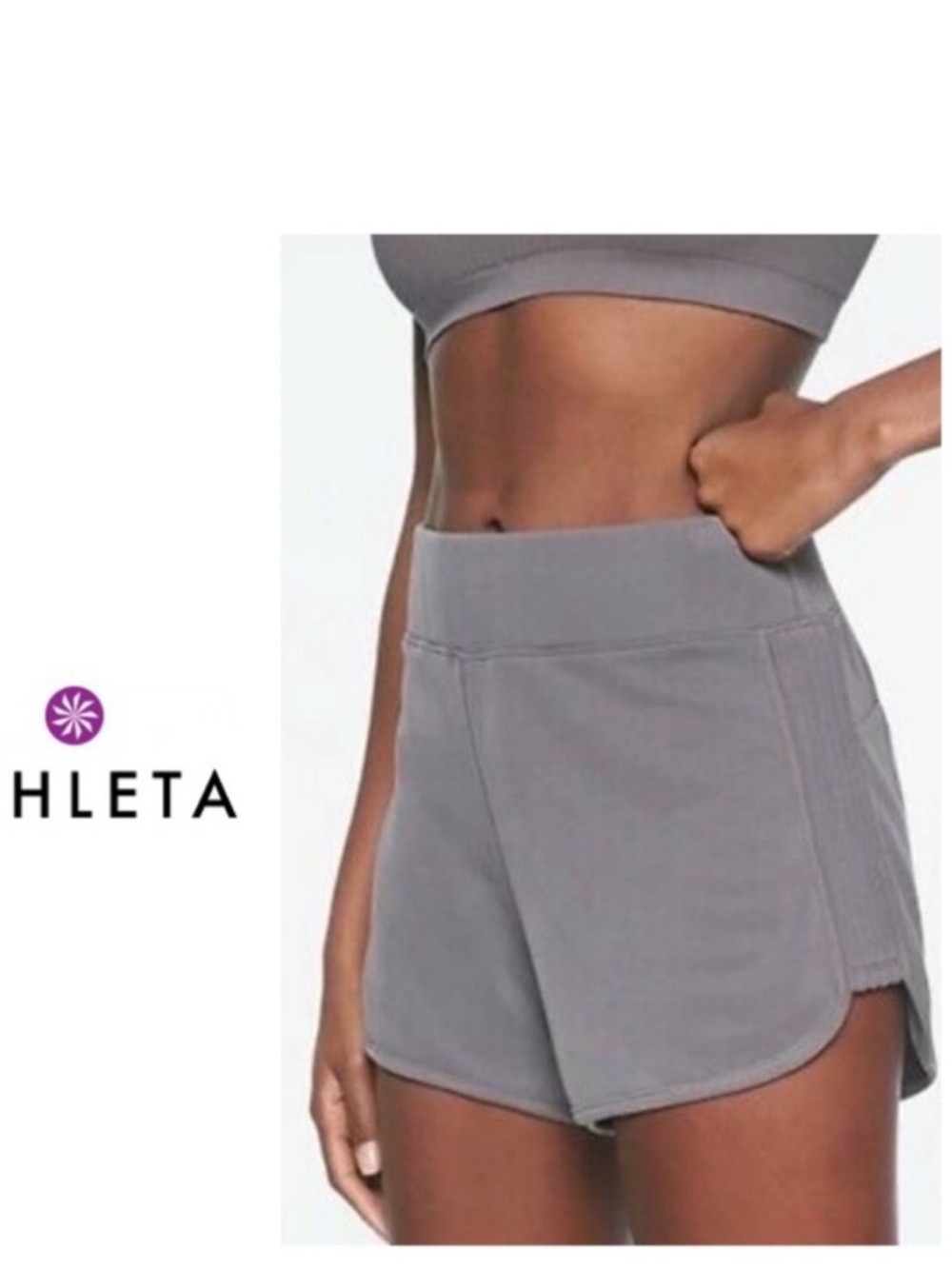 Athleta Serenity Pull On Shortie Shorts size Medium gray